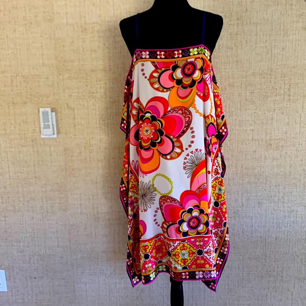 Trina Turk spaghetti strap Theodore caftan dress